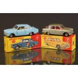 Two boxed Dinky diecast models to include 139 Ford Consul Cortina in pale blue and 145 Singer