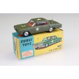 Boxed Corgi 358 HQ Staff Car Oldsmobile Super 88 diecast model, diecast excellent with aerial in