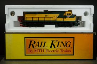 Boxed Rail King By MTH Electric Trains O gauge 30-2155-1 Dash-8 Diesel Locomotive Chicago