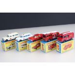 Five boxed Matchbox Series emergency service diecast models to include 54 Cadillac Ambulance, 59