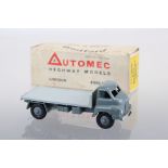 Boxed Automec Highway Models B159 Bedford Truck diecast model in two tone grey, diecast ex, box