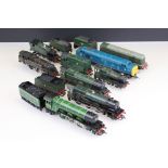 Nine OO gauge locomotives to include Hornby King George V, Hornby Flying Scotsman, Triang Princess