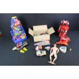 Group of mixed toys to include play worn diecast models featuring Corgi, Dinky & Husky, original