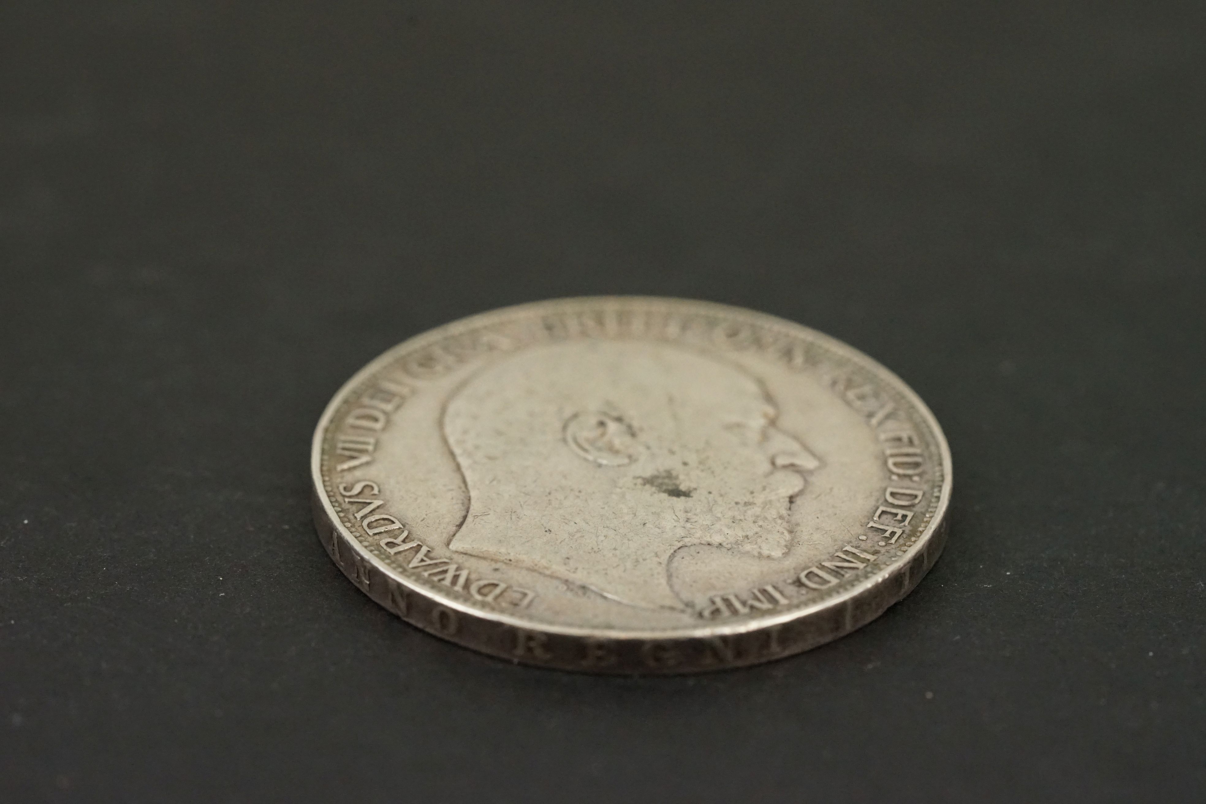 A British King Edward VII 1902 silver full crown coin - Image 3 of 3