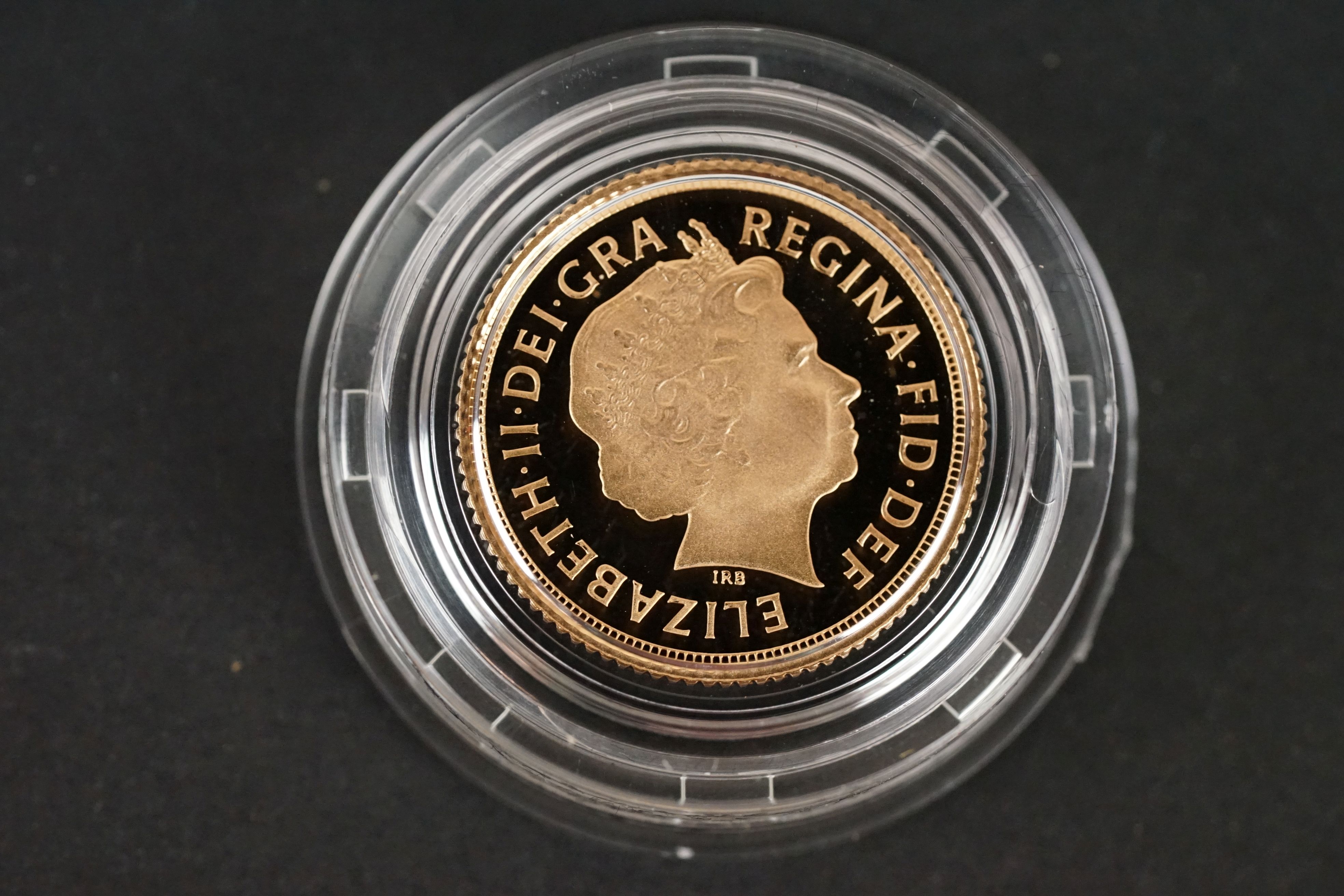 A Royal Mint 2012 UK Gold proof half sovereign coin complete with COA and presentation box. - Image 3 of 3