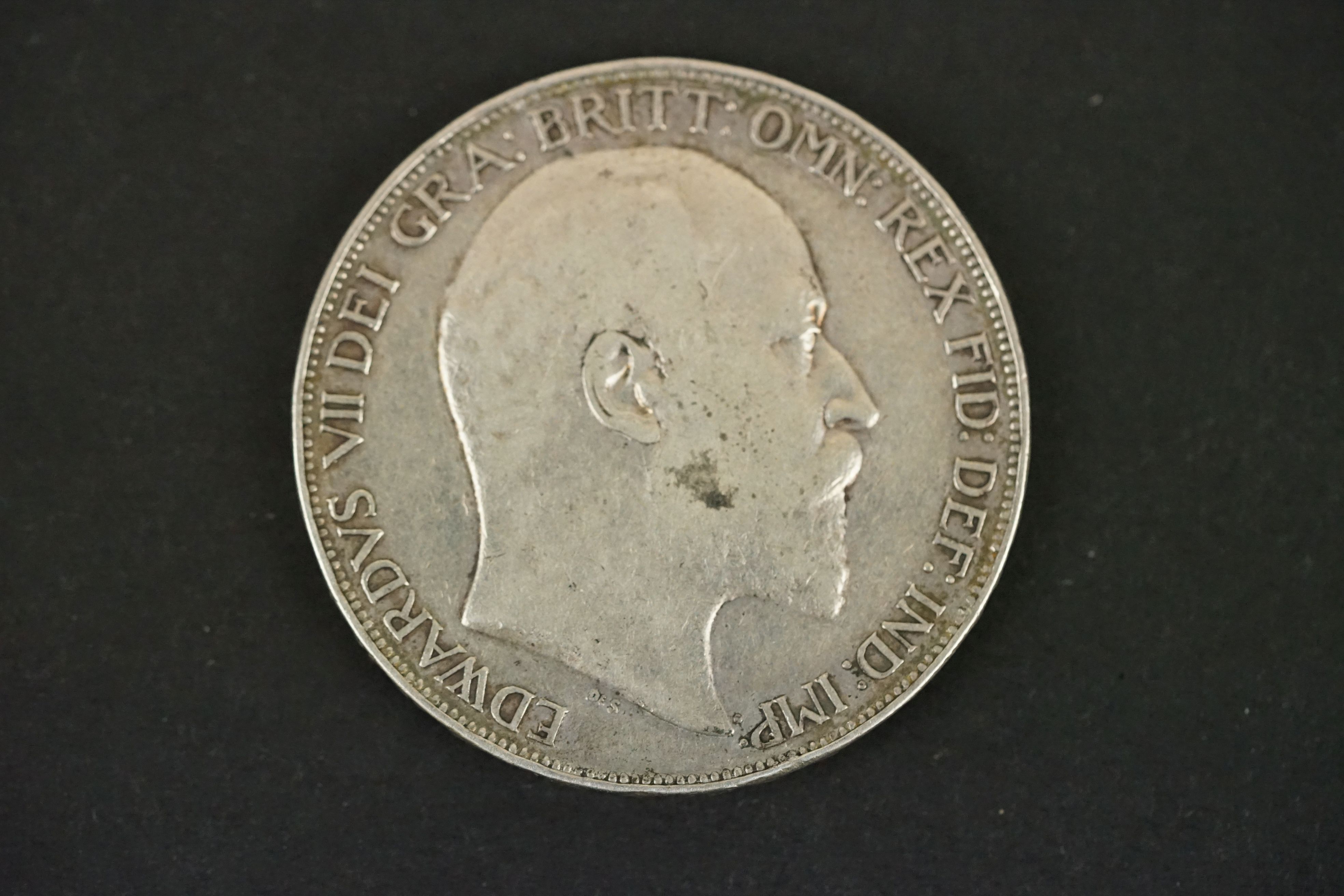 A British King Edward VII 1902 silver full crown coin - Image 2 of 3