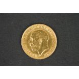 George V half sovereign coin, dated 1919, George and the Dragon back