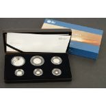A Royal Mint Britannia The Spirit of a Nation 2019 six coin silver proof set complete in