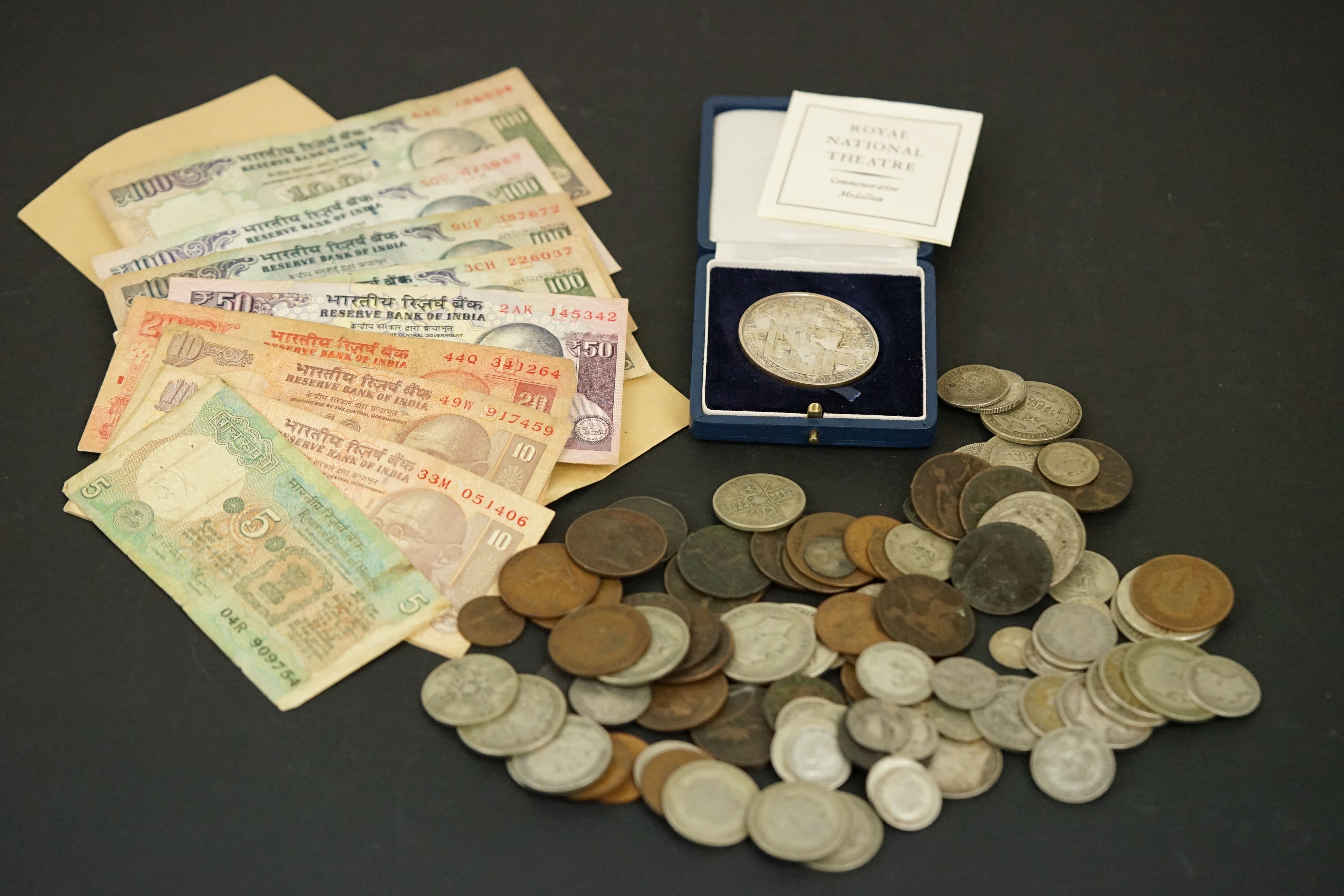 A collection of mainly British pre decimal coins to include King George V and Queen Victoria