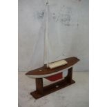 Large vintage pond yacht