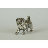Well cast silver figure of a dog