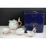 Franz Porcelain ' Papillon Butterfly ' Tea Ware including Boxed Teapot, Sugar Bowl, Milk Jug, Cup,