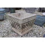 Reconstituted stone planter