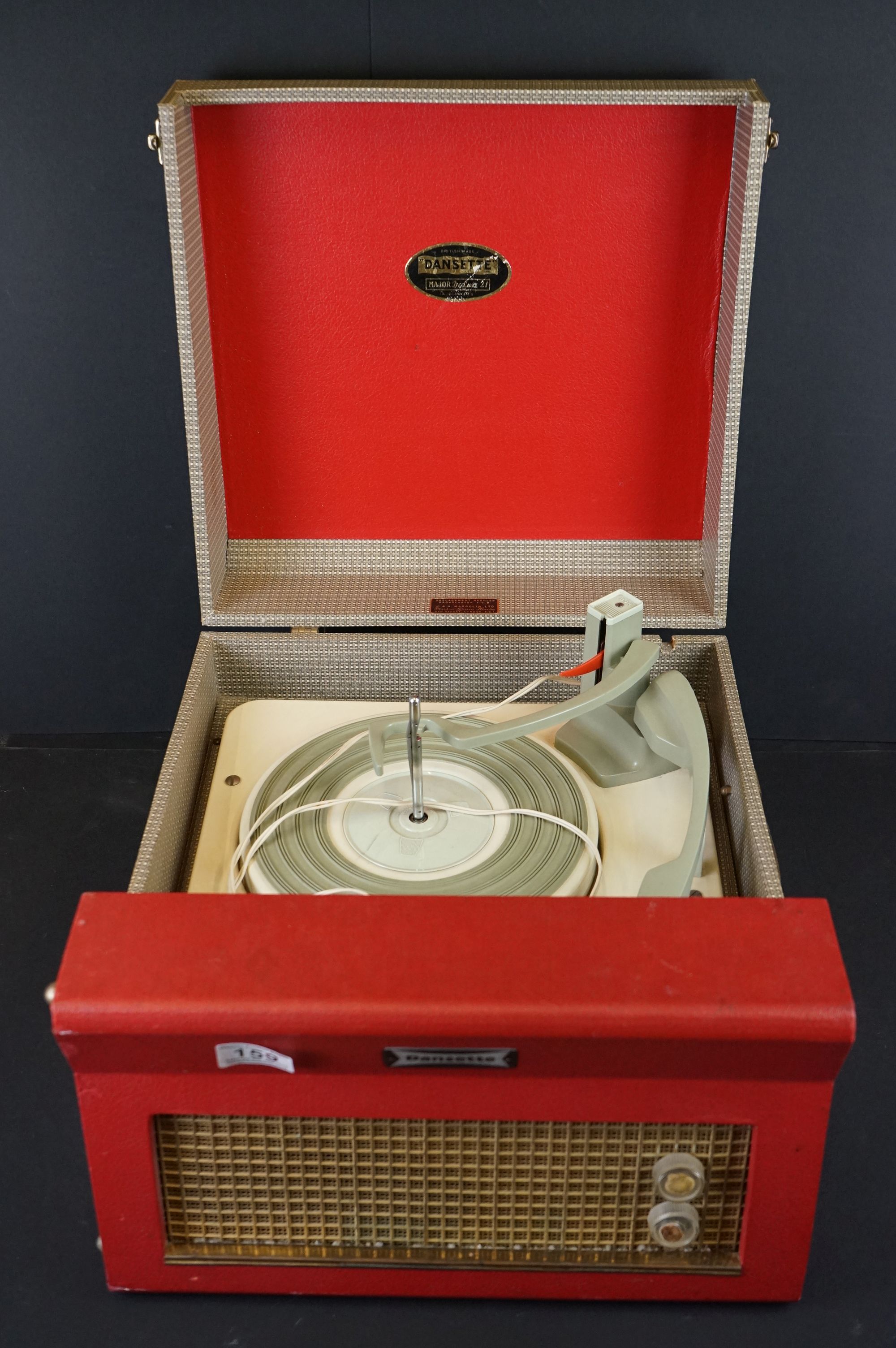 1950's / 1960's Red Dansette Monarch Portable Record player.