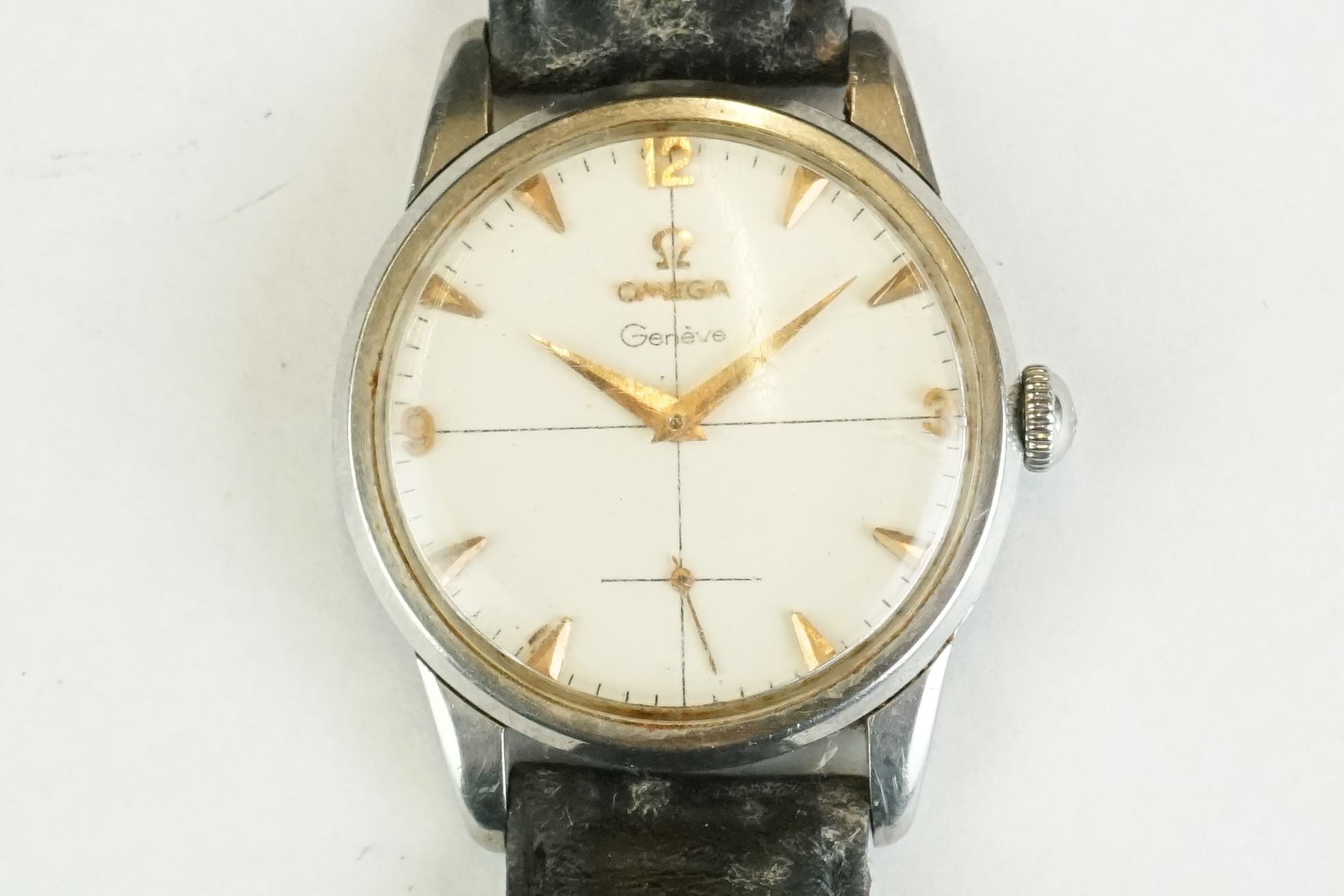 A vintage Gents Omega Geneve wristwatch together with a Longines movement. - Image 3 of 12