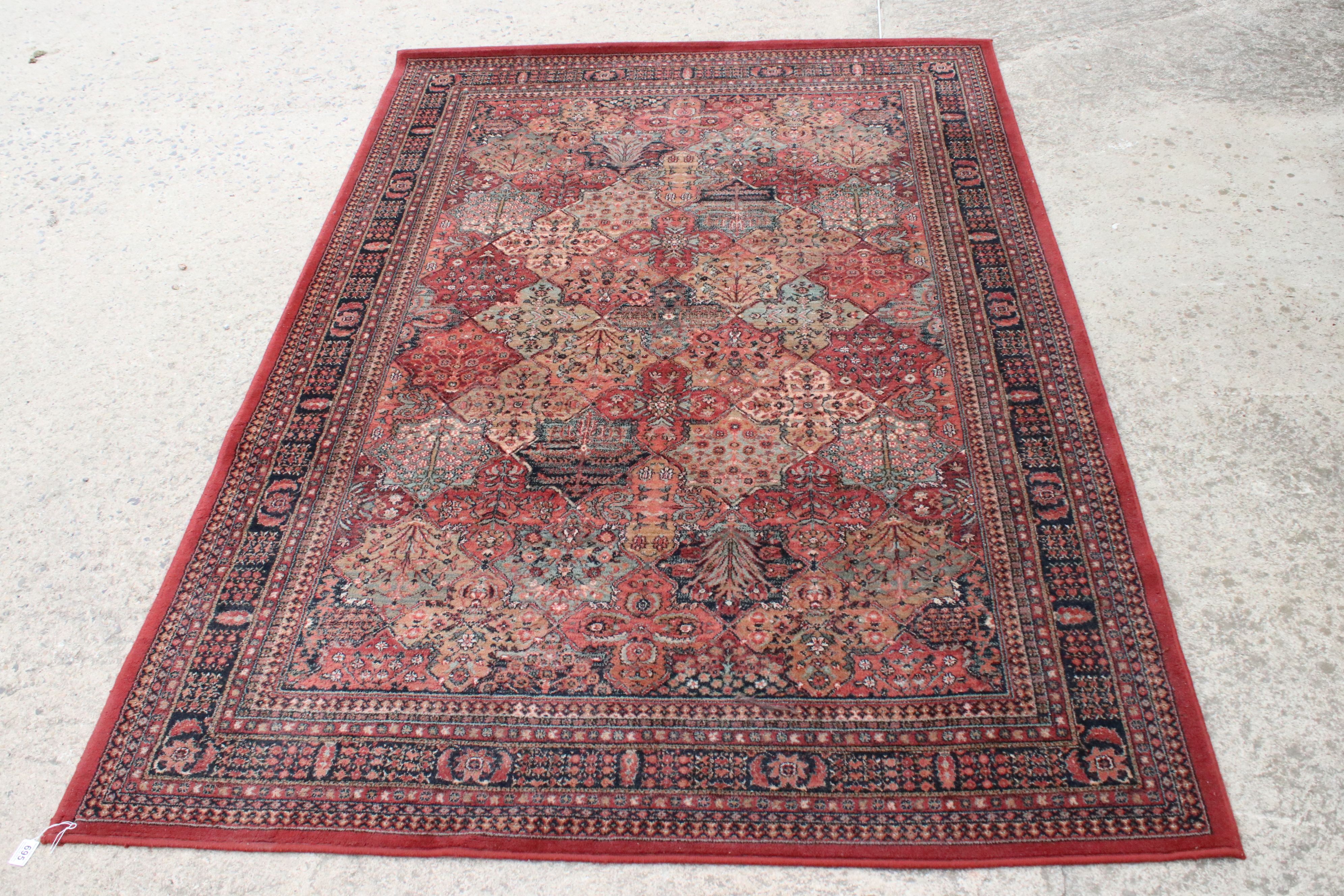 Red Ground Rug retailed by John Lewis, 240cm x 160cm