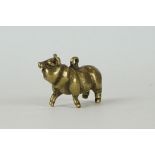Brass pendant in the form of a pig