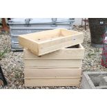 Five Pine Tray Apple / Fruit / Seed Boxes, 47cms long x 9cms high