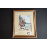 Jean Williams, Pastel titled ' Where the Water Nymphs play ', 11cm x 15cm, framed and glazed