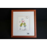 Tim Bulmer, Comical Watercolour of a Golfer titled ' Dead Dapper ', 13.5cm x 16.5cm, framed and