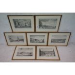 Set of framed London view 18th Century scene prints in gilt frames, after renowned engravers