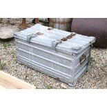 A cast Aluminium British Railways trunk, measures approx 87cm x 47cm x 47cm.