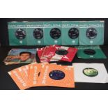 A small collection of 7" single vinyl records to include The Beatles, The Rolling Stones and Elvis
