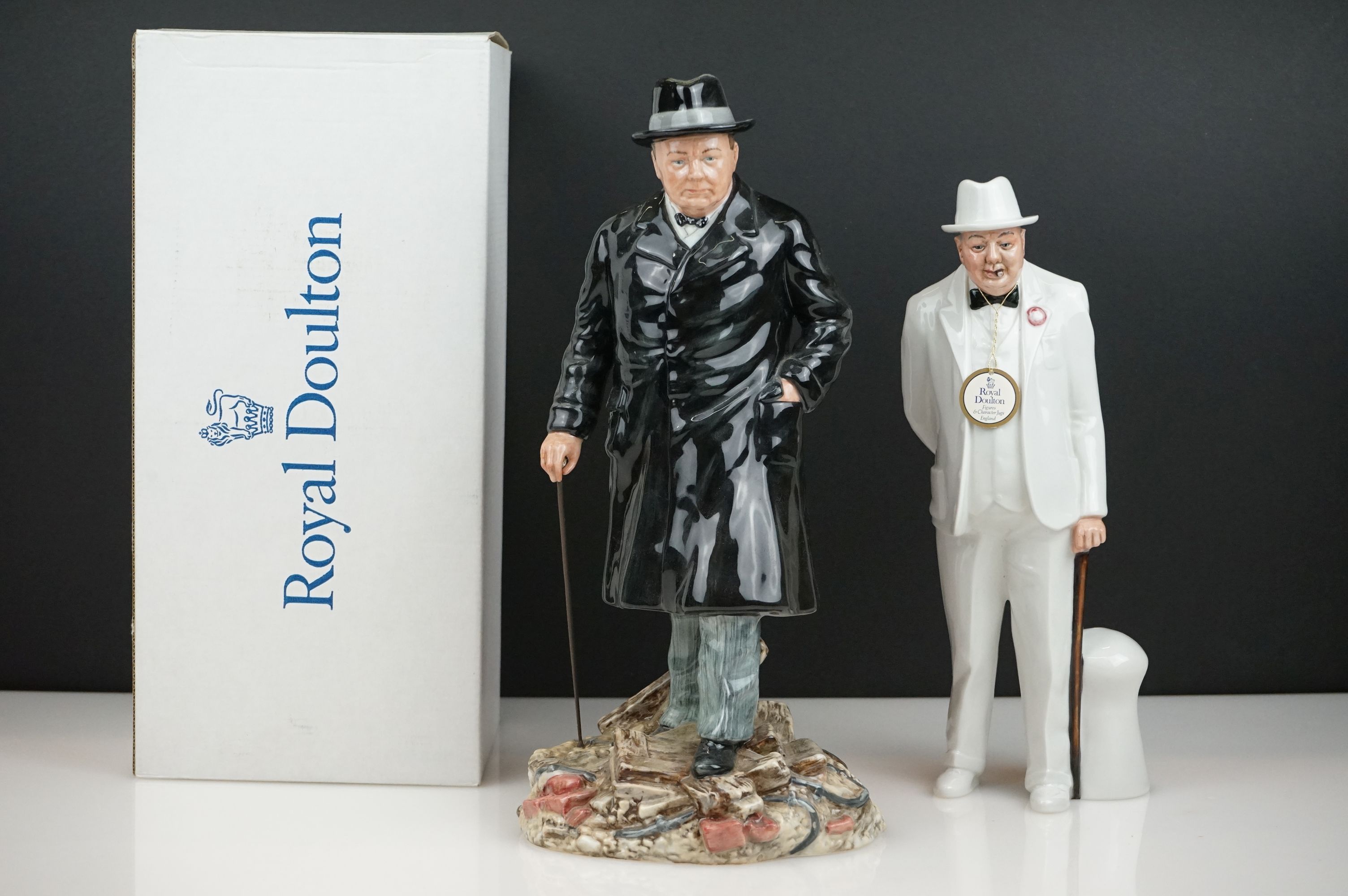 Two Royal Doulton Figures including Limited Edition ' Winston S Churchill ' HN3433 no. 773/5000 with