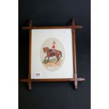 Richard Simkin (1860-1926) Watercolour of a Mounted Lancers Officer, signed lower right, 22cm x