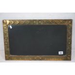 Arts and Crafts Brass Framed Rectangular Mirror, 61cm x 38cm