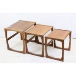 Set of retro G Plan nest of three tables