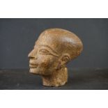 Egyptian Granite Head sculpted in the manner of Amarna Period Pharaoh, 19cm high