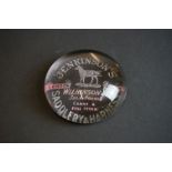 Advertising Clear Glass Paperweight, late 19th / Early 20th century - Jenkinson's Saddlery &