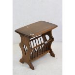 Ercol ' Windsor ' Elm Magazine Rack Table with labels to base, 55cm long x 51cm high