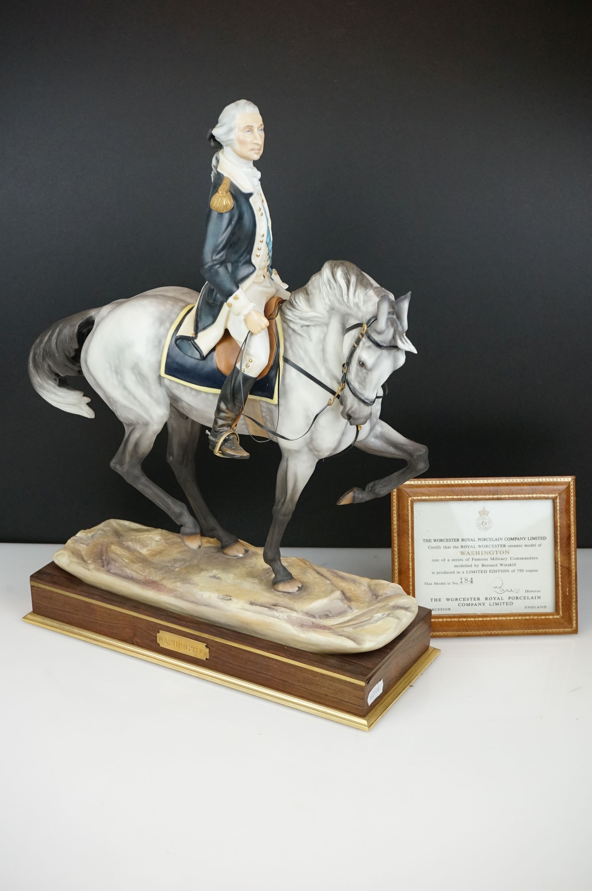 Royal Worcester Ceramic model of ' Washington ' from the Famous Military Commanders series model