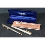 Two 925 sterling silver cased pens to include a Parker example.