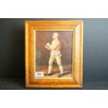 Oil on canvas portrait of 18th Century boxer Jack Broughton