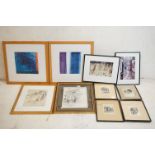Collection of Ten Pictures including Two Denise Duplock signed Etchings titled ' Losini ' and '
