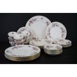 Royal Albert ' Lavender Rose ' tea and dinner ware to include 6 teacups and saucers, 6 side