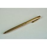 A fully hallmarked 9ct gold Sheaffer ball point pen.