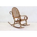 Child's Bentwood and Bergere Rocking Chair, 35cm wide x 64cm high