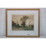 William Tatton Winter R.B.A. (1855 - 1928) Country Landscape Watercolour, signed, 34cm x 24cm,