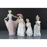 Four Boxed Lladro porcelain figures to include 5429 ' Happy Birthday ', 5050 ' Dancer ', 6117 '