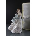Lladro boxed 6193 ' Summer Serenade ' porcelain figure, 32cm tall (tatty box)