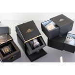 A collection of four Adee Kaye gents wristwatches in original boxes.