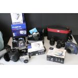 A collection of mainly contemporary digital camera's to include Sony Cybershot and Lumix examples.