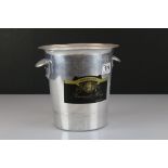 French Metal Champagne Ice Bucket with label ' Champagne Fourmet-Hery Berru ', 21cm high