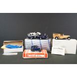 Four boxed diecast models to include Conrad 103401 LE Mercedes Benz 1955 Racing Car Transporter with