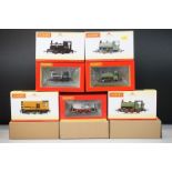 Ex shop stock - Five boxed Hornby OO gauge locomotives to include R3640 Willans and Robinson Peckett