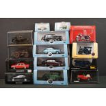 14 Boxed diecast models to include 2 x Paul's Model Art Minichamps (Audi 100 1969-75 and Bentley